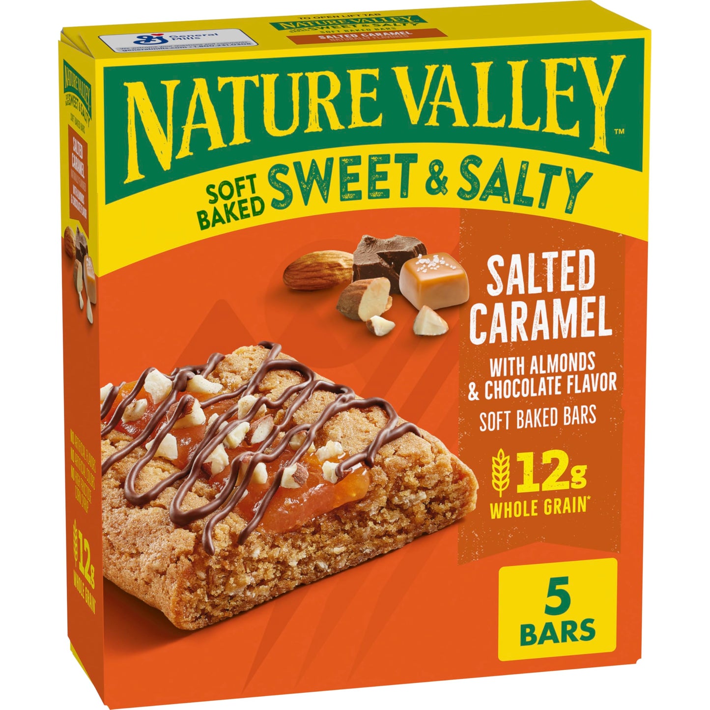 Nature Valley Soft Baked Sweet and Salty Bars Salted Caramel Made with Whole Grain 5 Bars 6.2 oz