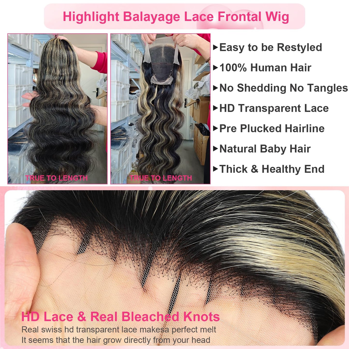 Kephare FB/27 32 Inch Highlight Balayage Wig Human Hair 13x4 HD Lace Front Wigs Body Wave 1B/27 Ash Blonde Omber Glueless Wig Pr