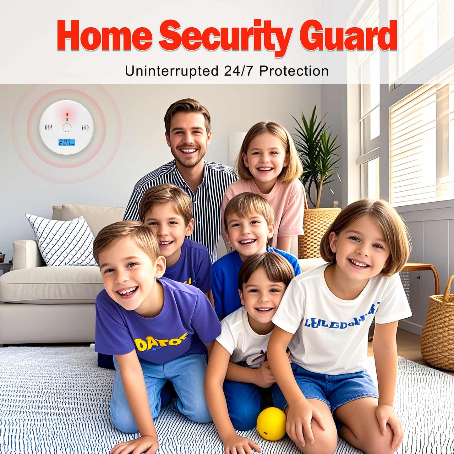 3 Pack Carbon Monoxide detectors, co Detector, Carbon Monoxide Alarm Detector Battery Powered with LCD Display, Carbon Monoxide Detector, UL2034 Standards, for Home