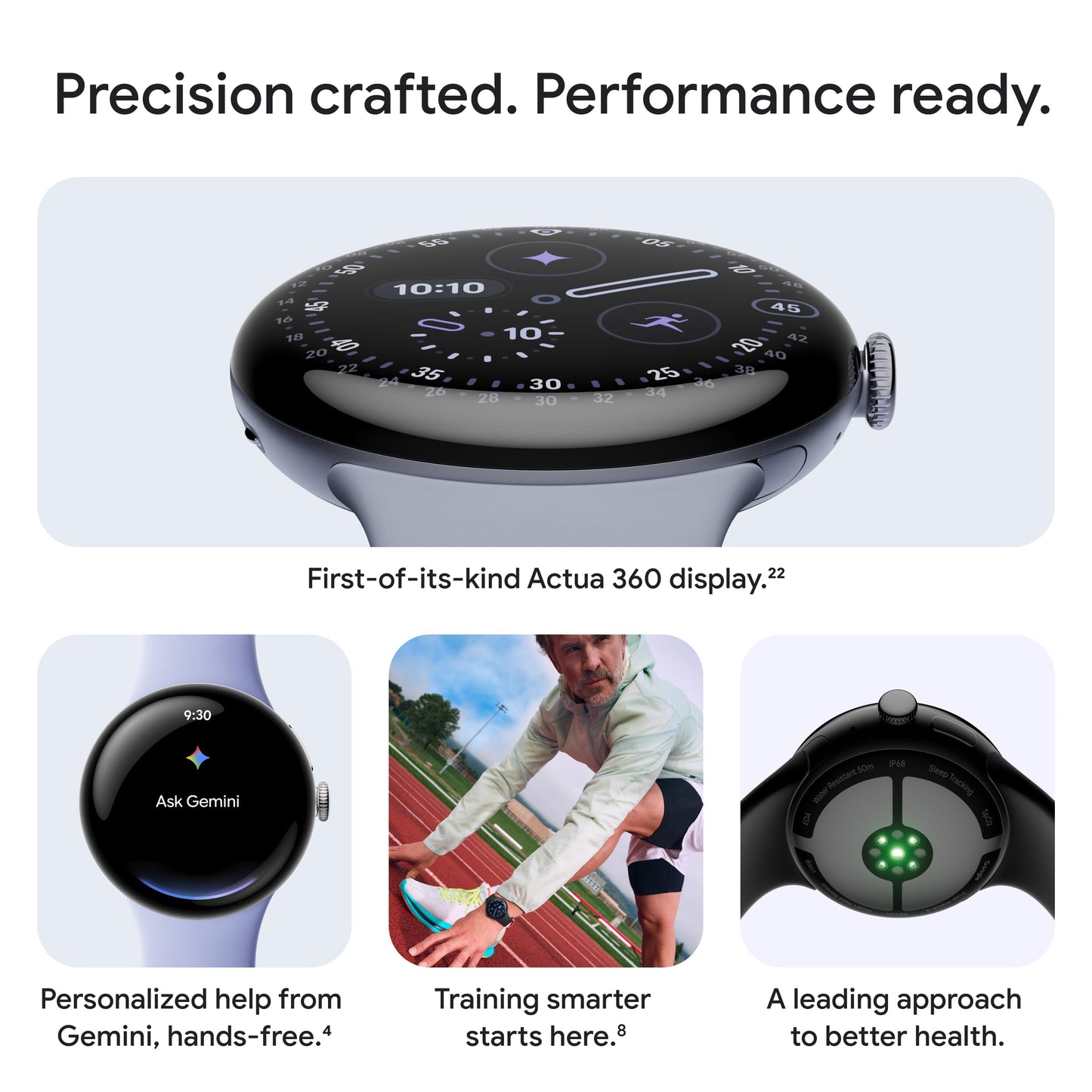 Google Pixel Watch 4 (41mm) - Android Smartwatch with Heart Rate and Sleep Tracking - 30-Hour Battery - Fitness Tracking - Google AI - Matte Black Aluminum Case - Obsidian Active Band - Wi-Fi