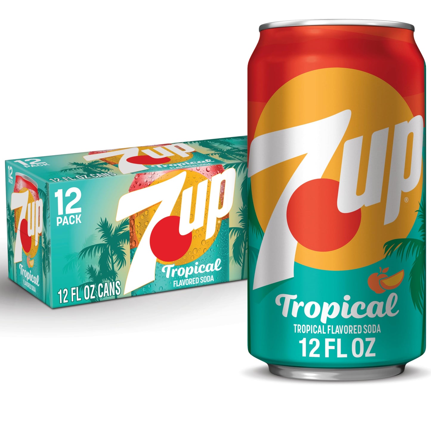 7UP Tropical Soda 12 fl oz cans 12 pack