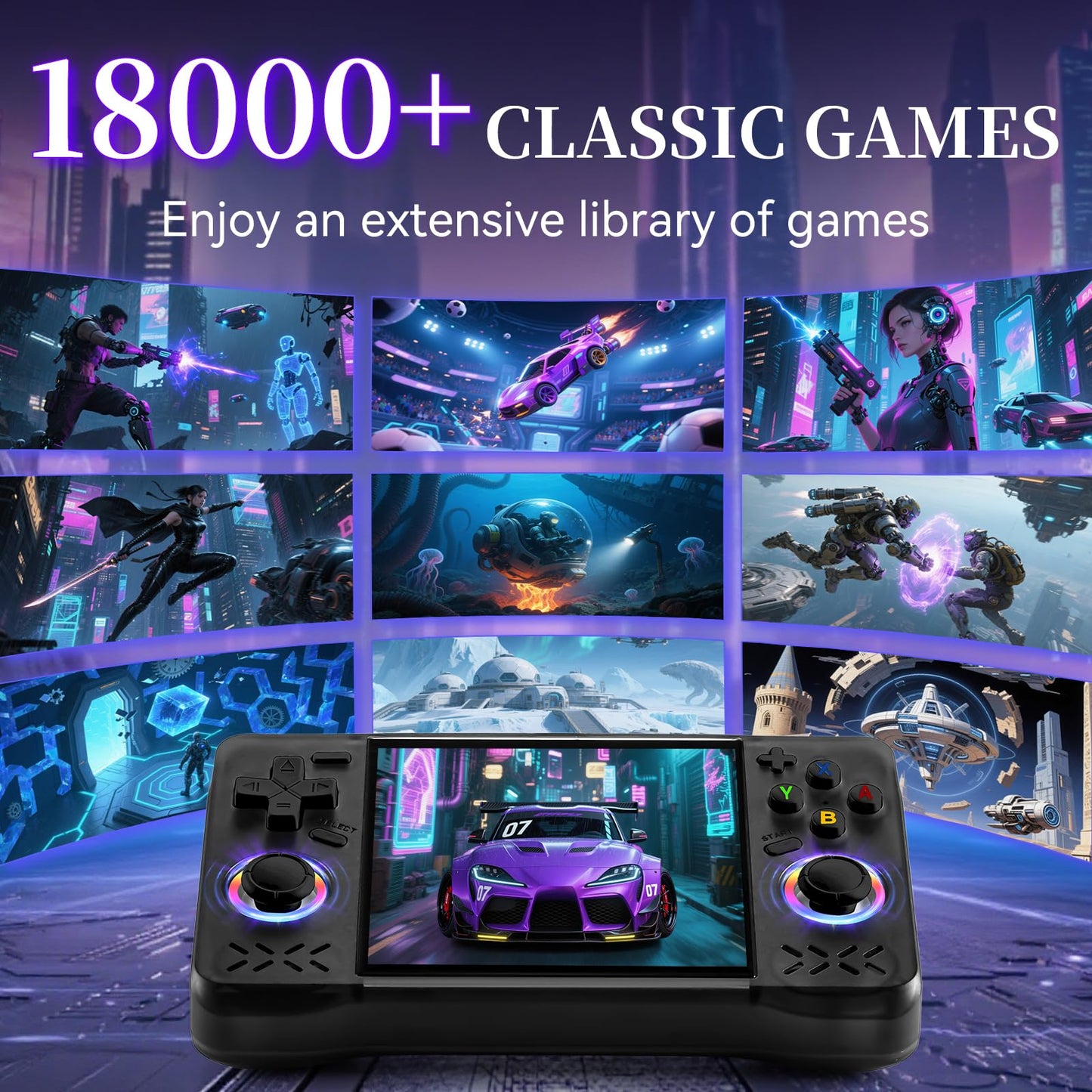 Colourbing XF40H Retro Handheld Game Console - 4-inch Full-Lamination Screen, Linux OS, 18000+ Classic Games, 4000mAh Battery, WiFi Multiplayer & Hall Triggers - Supports 2.4G Wireless Controllers