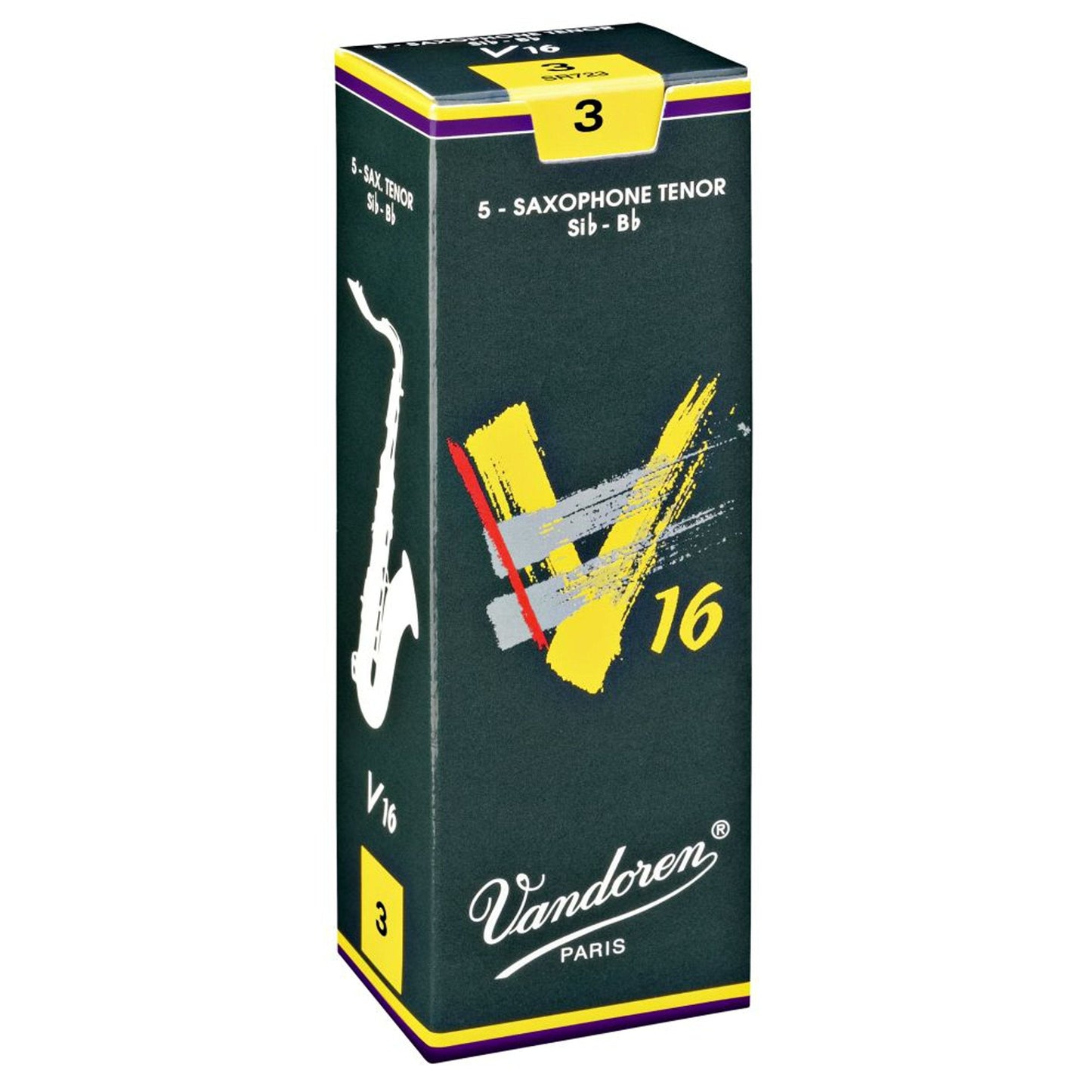 Vandoren Sr722 Tenor Sax V16 Reeds Strength 2; Box Of 5