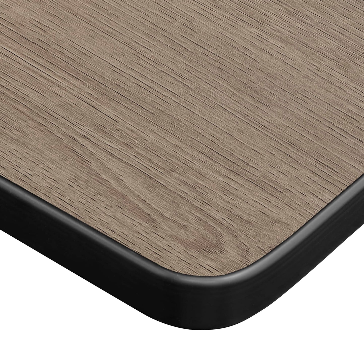Regency Cain Small 30 in. Square X-Base Cafe Table- Noble Oak/Grey Base