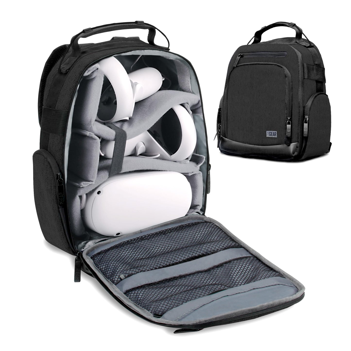 USA Gear VR Headset Travel Case Compatible with Meta Quest 3, Meta Quest 2, Oculus, VR Controllers & More Virtual Reality Access