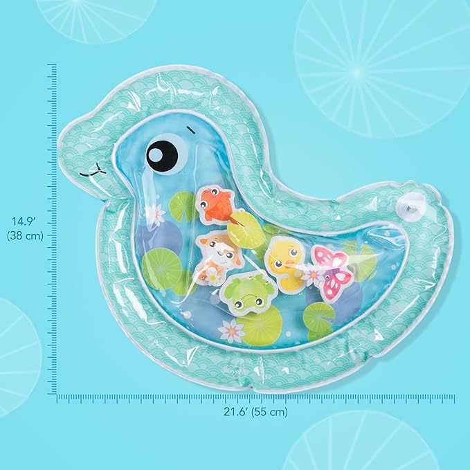 Playgro Sensory Pond Pat and Play Tummy Time Mat - Improve Baby's Sight & Touch Senses with Mess-Free Fun - Ideal Tummy Time Toy for 3+ Months - Engaging Infant Toy for Tummy Time & Floor Play