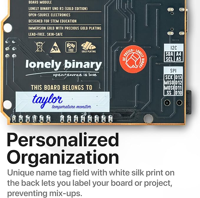 UNO R3 Development Board Gold Edition ATmega328P Type-C Board Compatible with Arduino IDE