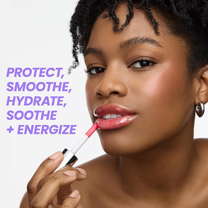 Wonderskin Lip Rehab Serum Oil - Tinted Lip Oil for Women, Hydrating, Moisturizing, and Non-Sticky Red Tint Serum for Dry Lips (Amour)
