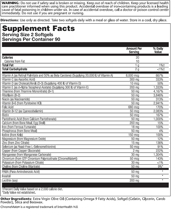 SOLARAY Provide Multivitamin | Two Daily | 180 CT