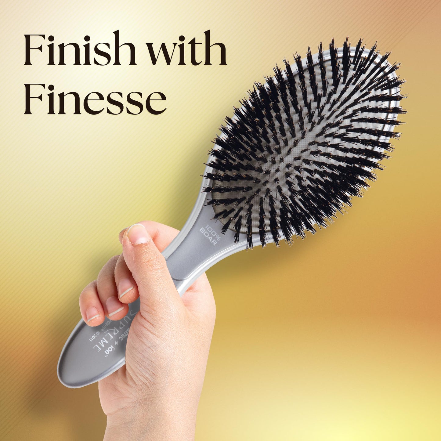 Olivia Garden Ceramic + Ion Supreme Paddle Hair Brush, 100% Boar (CISP-BR)