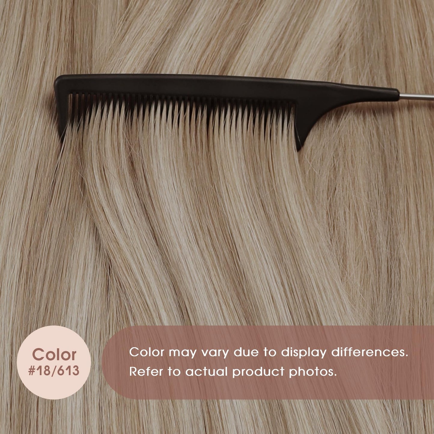 Sunny Hair Tape in Hair Extensions Real Human Hair Invisible Remy Hair Extensions Tape ins for Women Ash Blonde Highlight Bleach
