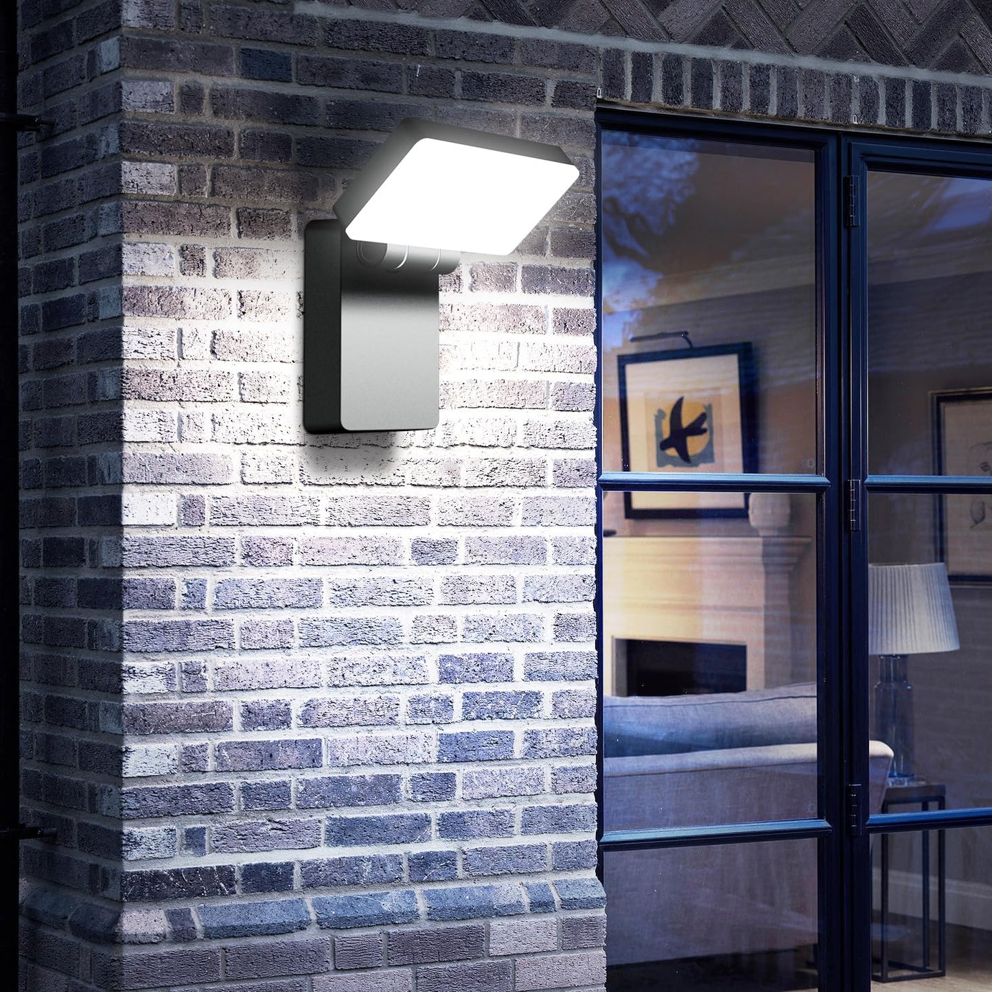 BIRITALO 40W LED Wall Lights 3000LM Rotatable 360 Neighbor Friendly Porch Light 5000K Waterproof IP65 Outdoor Security Flood Lig