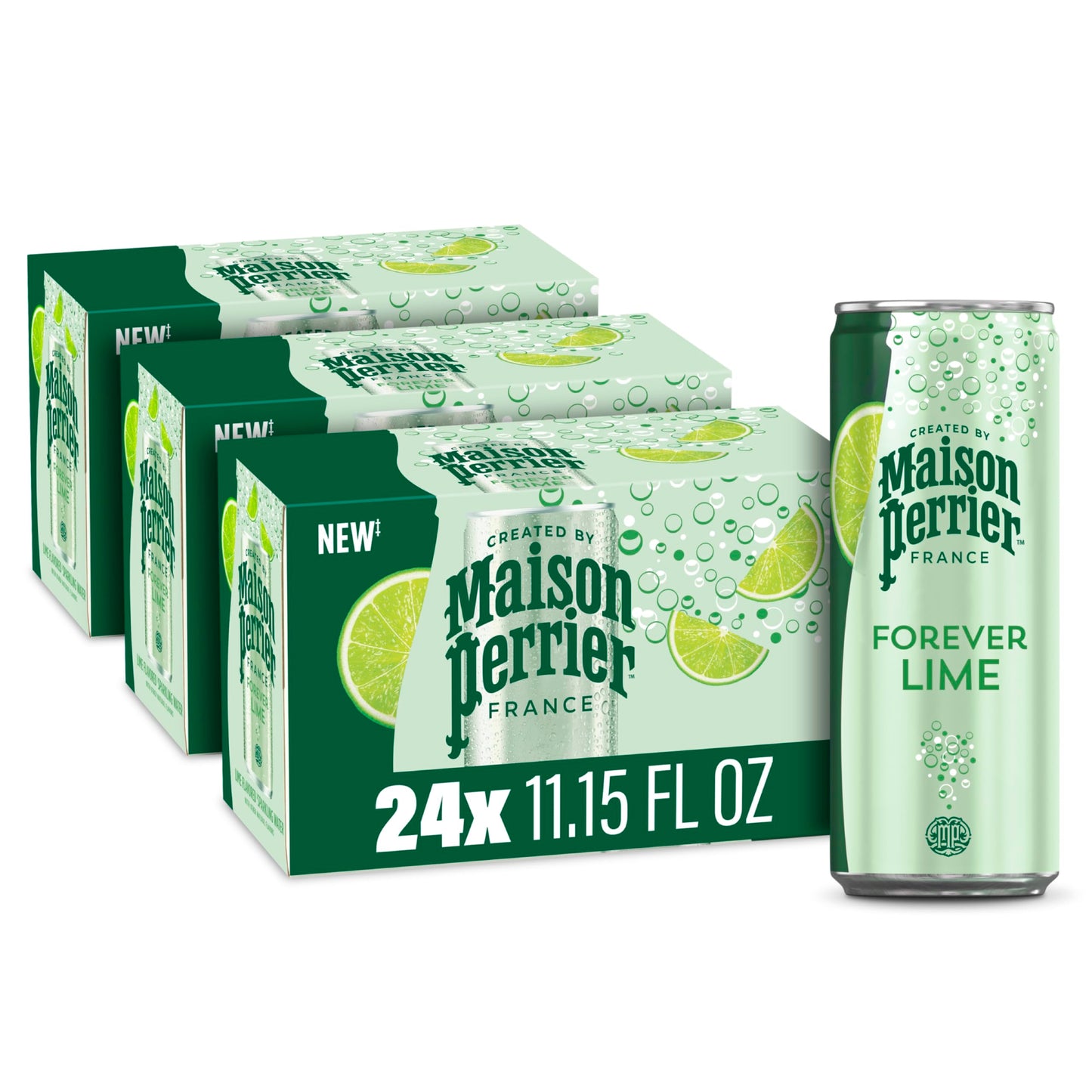 Maison Perrier Forever Lime Flavored Sparkling Water 11.15 Fl Oz Cans 8 Count 3 Pack 267.6 fl oz