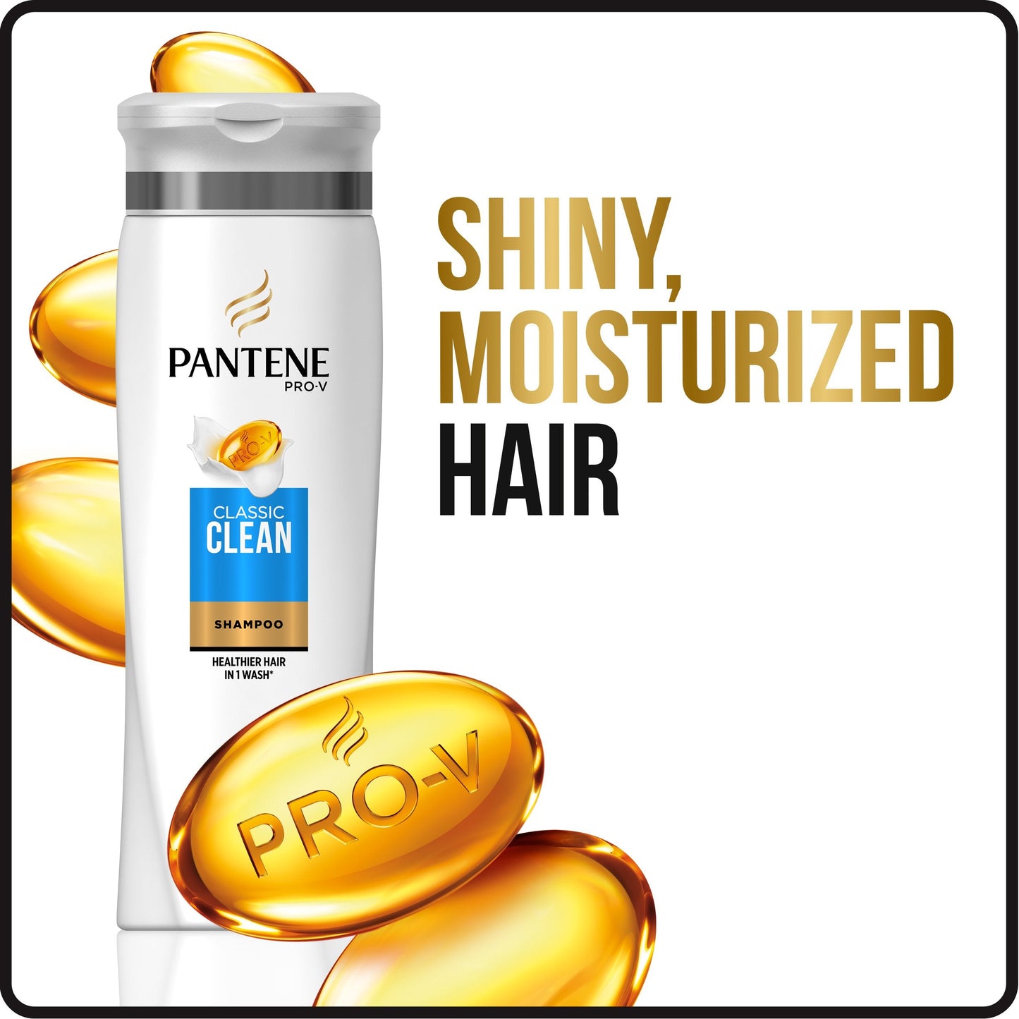 Pantene Pro-V Classic Clean Shampoo, 12.6 fl oz (Pack of 3) (Packaging May Vary)