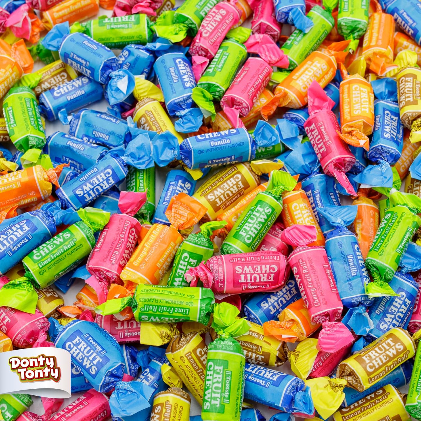 FRUIT CHEWS Candy 5 lb - Bulk Bag Fruity Flavored Assorted Flavors Gluten & Peanut Free Individually Wrapped