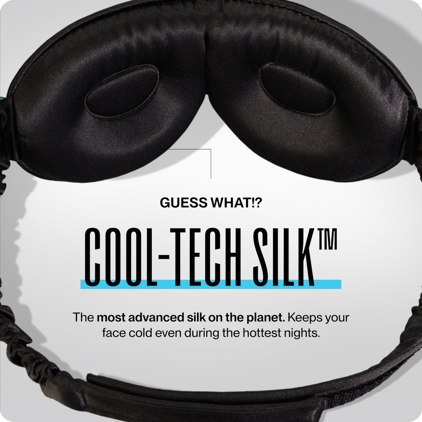 Dream Recovery The Luxe Mask - 3D Performance Silk Sleep Mask for Side Sleepers - 100% Light Blocking, Adjustable Eye Cover for Sleeping