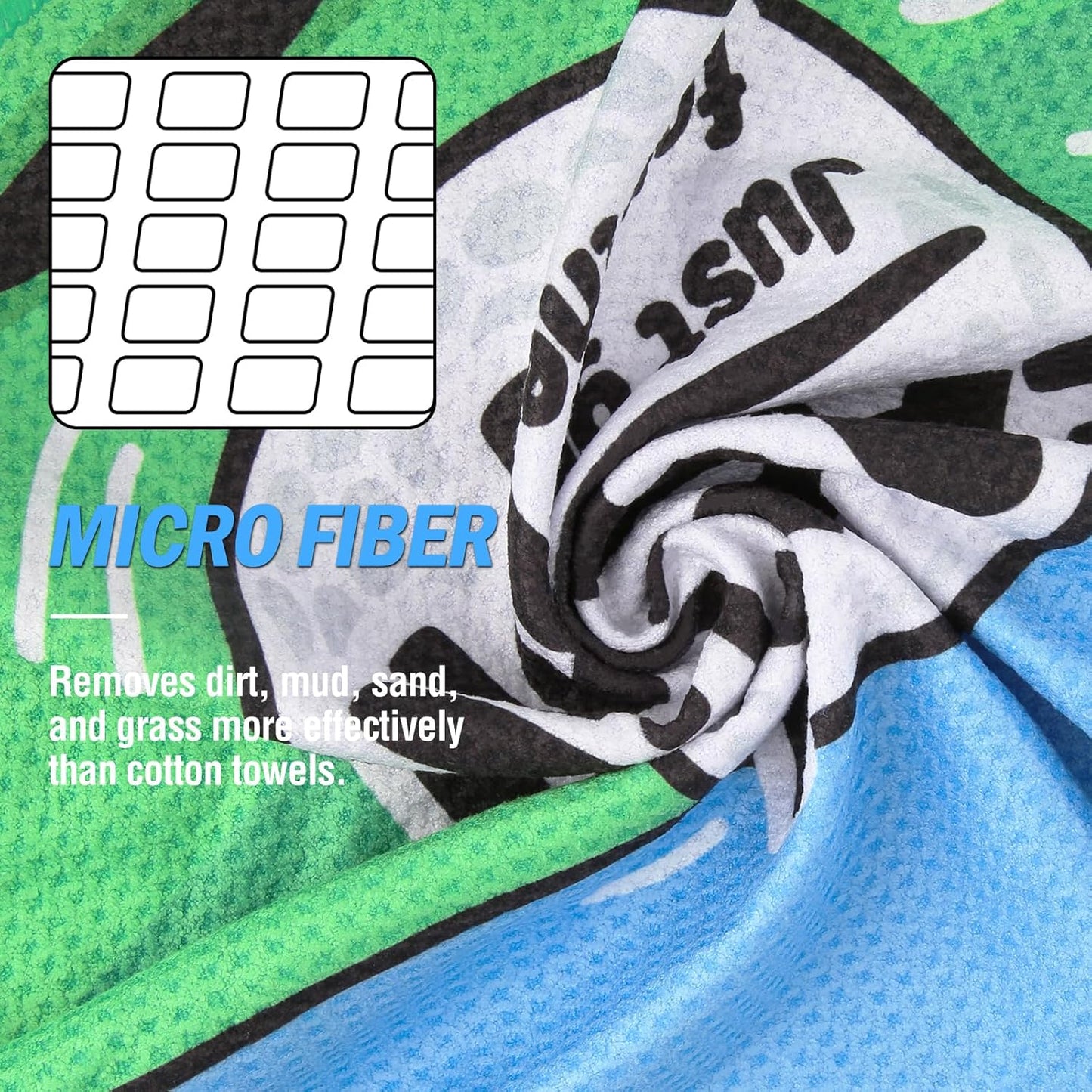 Magnetic Golf Towel, 23.6"x15.7" Golf Cleaning Towel, Premium Ultra-Absorbent Microfiber Golf Towel for Golf Bags, Carts and Clubs, Waffle Weave Pattern