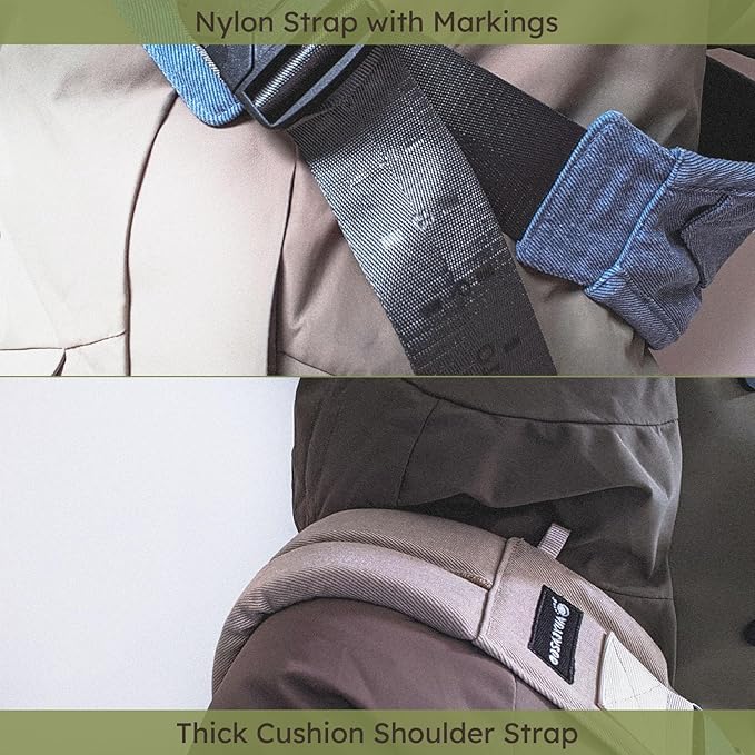 Toddler Sling Carrier - Premium Cotton, Expandable & Ergonomic, One Size Fits All, Ideal for 6-48 Months (11-44 lbs), Compact & Easy to Use, One-Hand-Free, Beige
