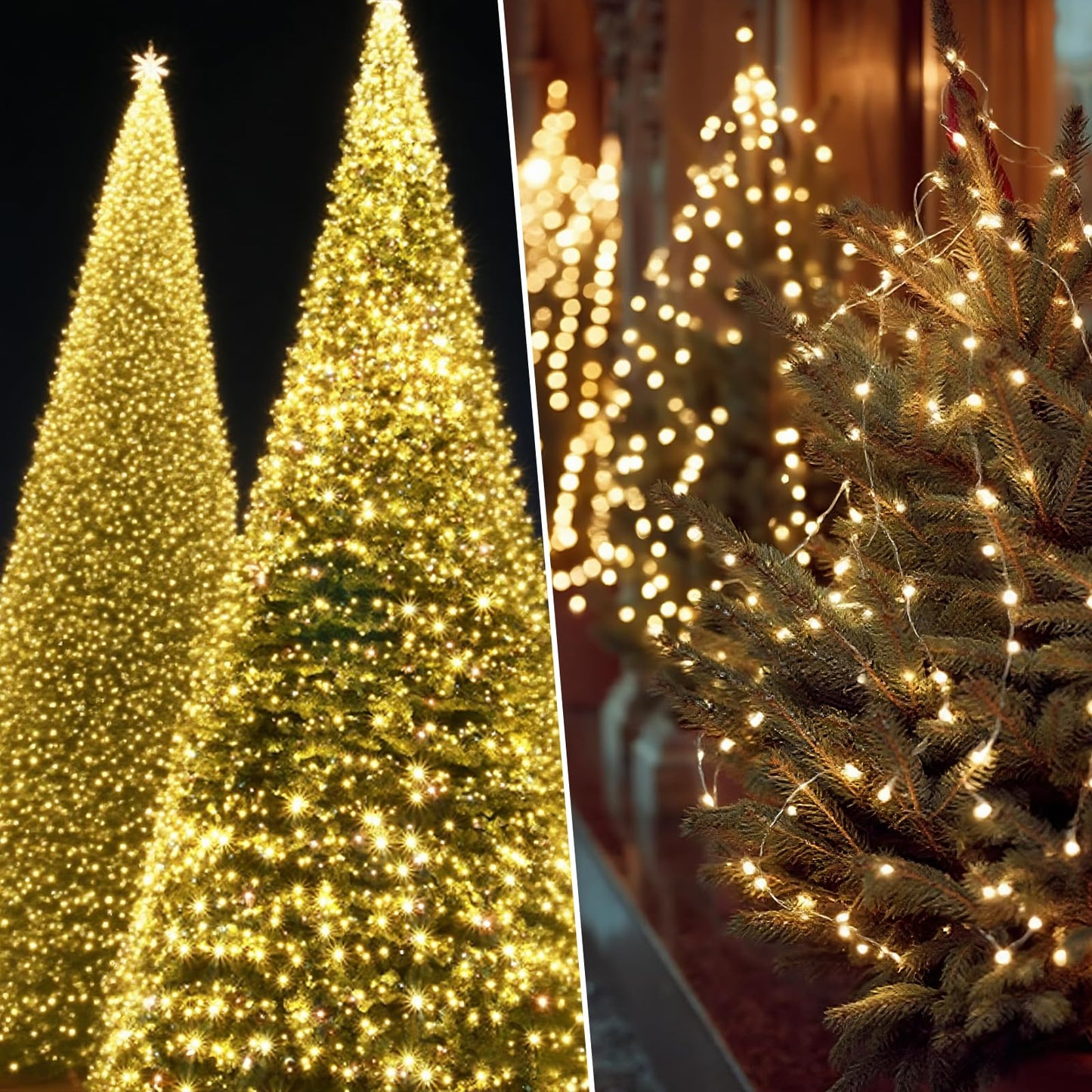 Solar String Lights Outdoor Waterproof 2 Pack Total 66Ft 200Led 8 Modes Twinkle Lights Solar Fairy Lights For Patio Garden Yard Party Wedding Tree Christmas Halloween Decoration Warm White