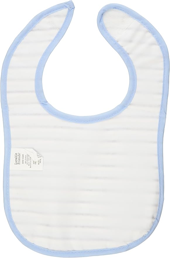 Luvable Friends Baby Cotton Terry Drooler Bibs with PEVA Back, Transportation, One Size