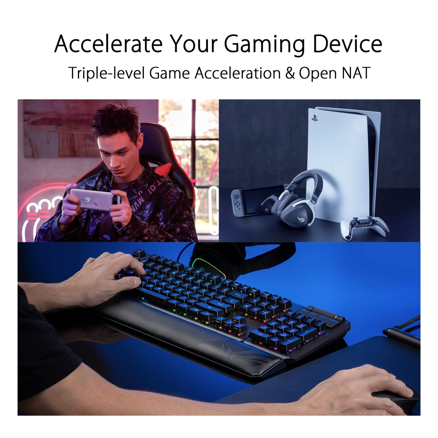 ASUS ROG Rapture GT6 Tri-Band WiFi 6 Gaming Router, 2,900 sq ft Coverage, 2.5 Gbps, Moonlight White