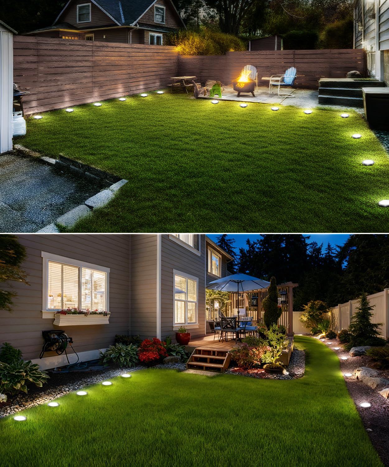 Szpower Mini Solar Ground Lights 12 Pack Solar Lights Outdoor Waterproof Solar Garden Lights Outdoor Landscape Lighting For Pathway Walkway Patio Yard Driveway Cold White