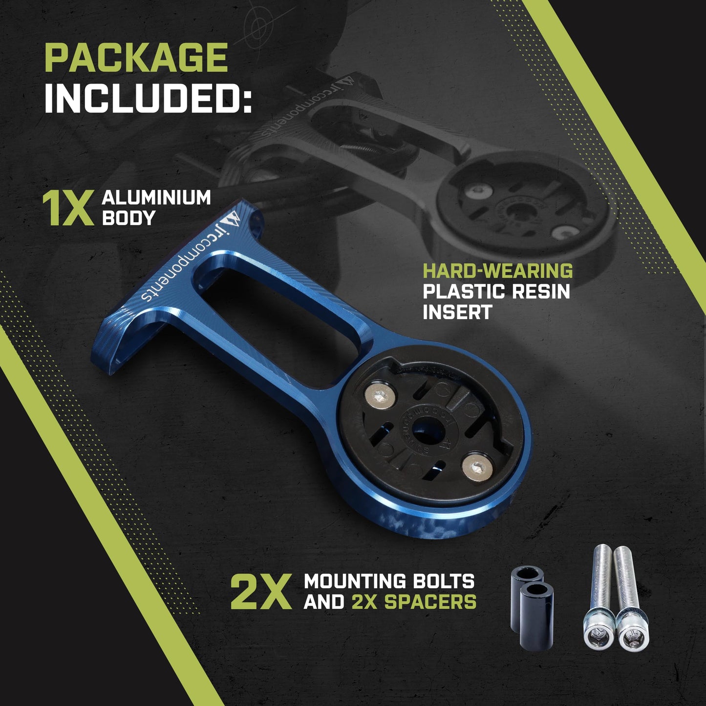 Jrc Components Stem Out Front Mount | Compatible With Garmin Edge Series Devices | Lightweight Cnc 6061 Aluminium Body - Gold