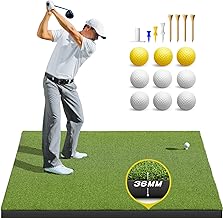 Bltend Golf Mat: 5x4ft & 5x5ft Heavy-Duty Golf Hitting Mats Practice Outdoor/Indoor, Elite Dense Artificial Turf Matt Trai...