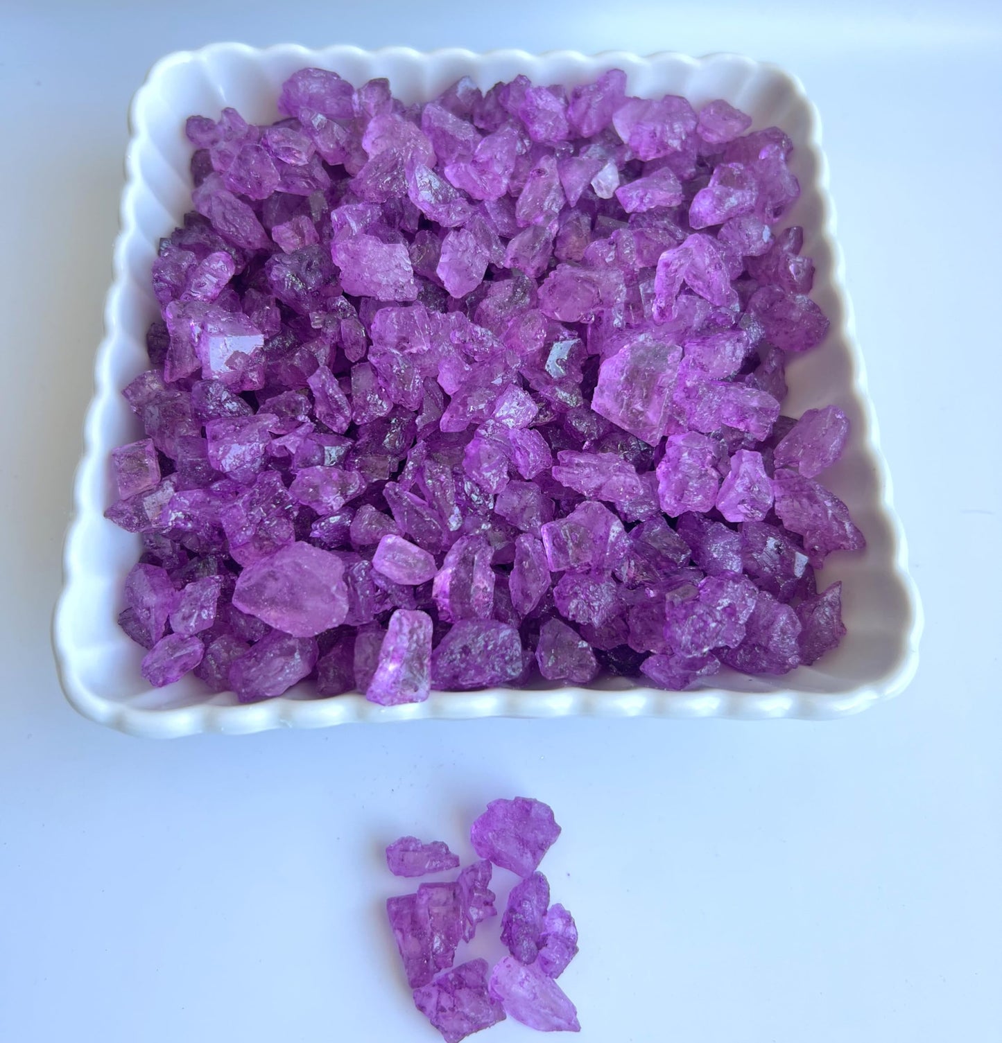 SweetGlob Old Fashioned Medium Rock Sugar Candy Gems, Lump Sugar Rock Crystals (1 Pound, Purple Grape)