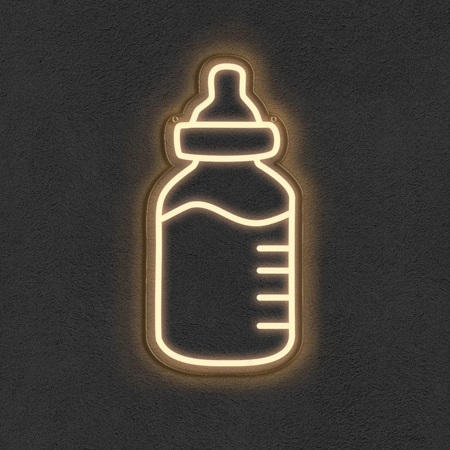 Ao Yee ZGL Milk Bottle Neon Sign LED Light Sign for Living Room, Bedroom, Kids Room Wall Decor, Best Gift for New Moms on Mother