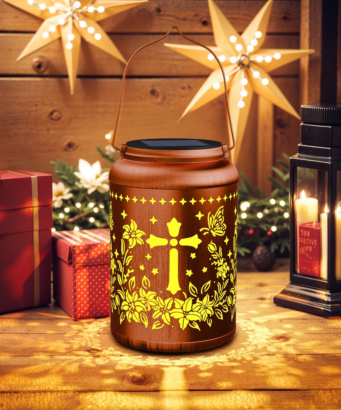 Christmas Stocking Stuffers For Women Faith Solar Lanterns Outdoor Waterproof Christians Gifts For Women Inspriation Religious Gifts For Woman Decoration Light For Garden Patio Yard