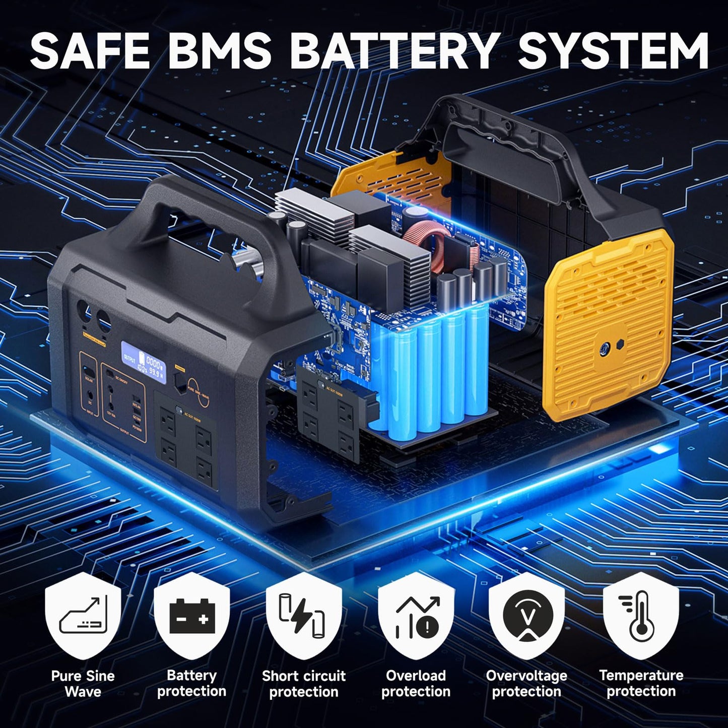 Solar Generator 1000W Portable Power Station With Solar Panel Included, 1024Wh Lifepo4 (Lfp) Battery With 120V Ac Outlet For Out