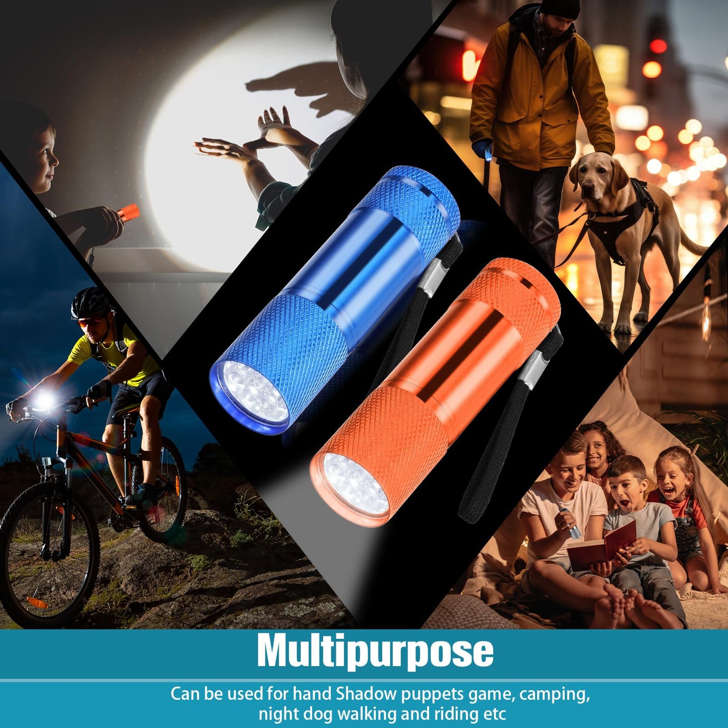 Vihose 12 Pcs Mini Flashlights Bulk Bright Aluminum Handheld Flash Lights With Lanyard Small Led Flashlights For Kids Night Reading Emergency Hurricane Camping Hiking Party Favors(Vibrant Colors)