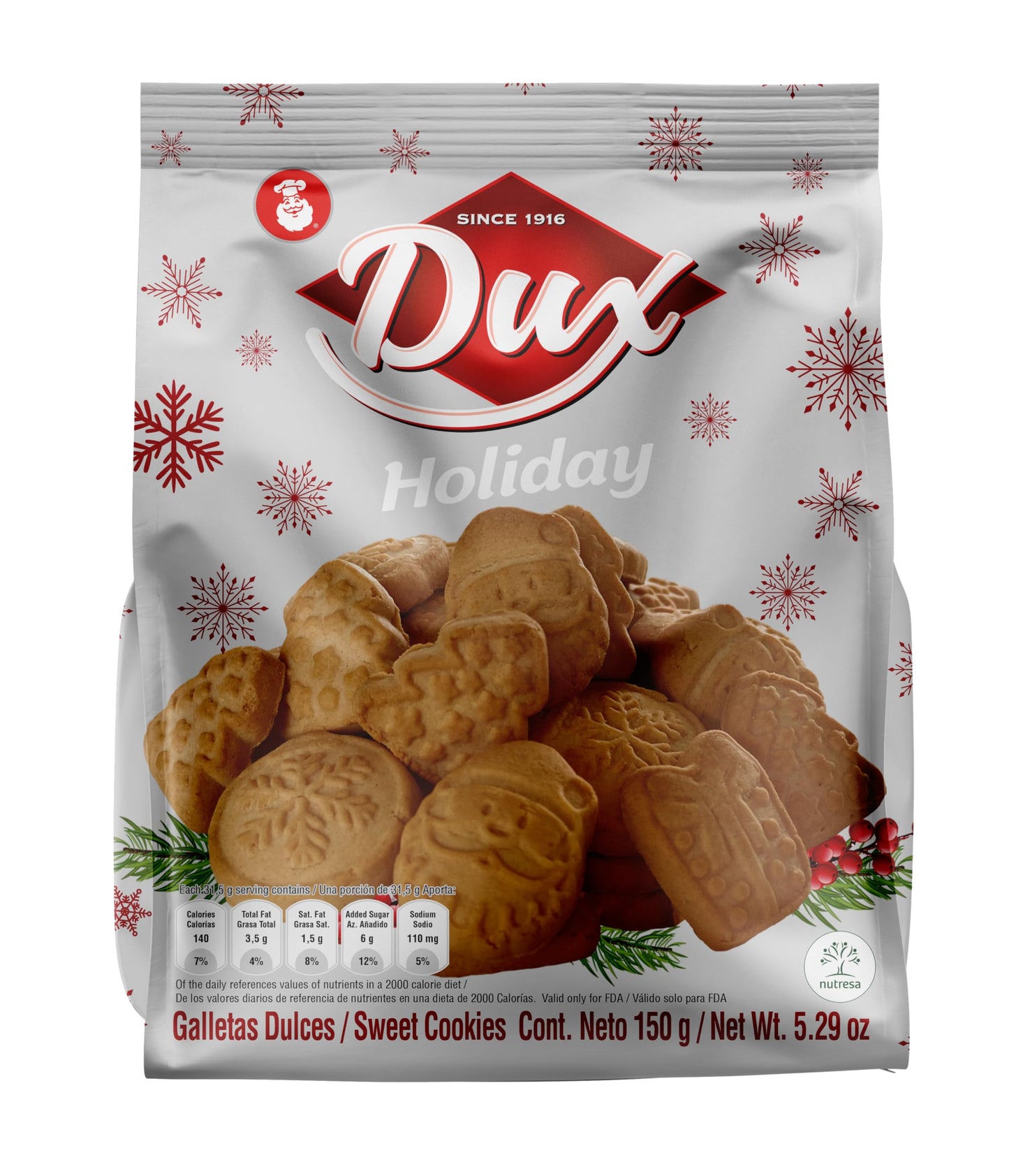 Dux Holiday Sweet Christmas Cookies, 5.29 oz