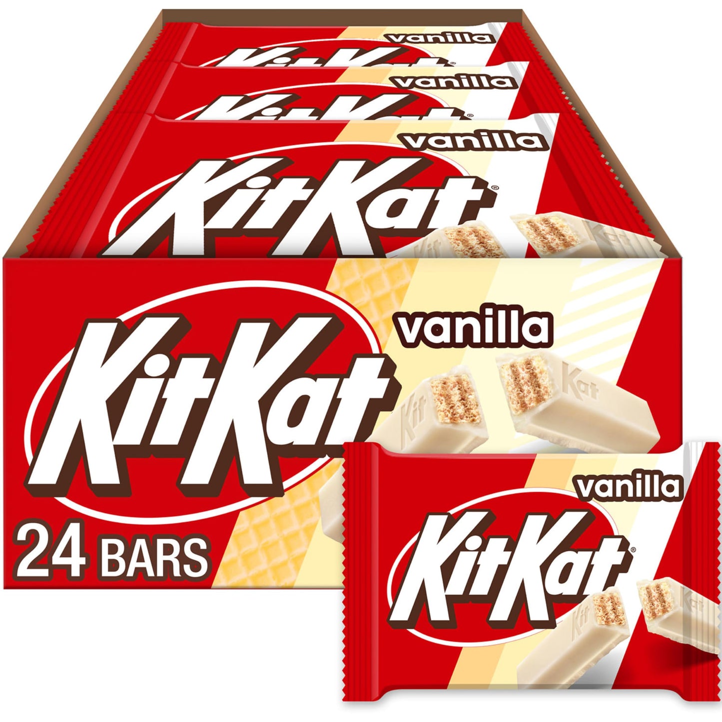 KIT KAT Vanilla Flavored Wafer Candy Bars 1.5 oz (24 Count)