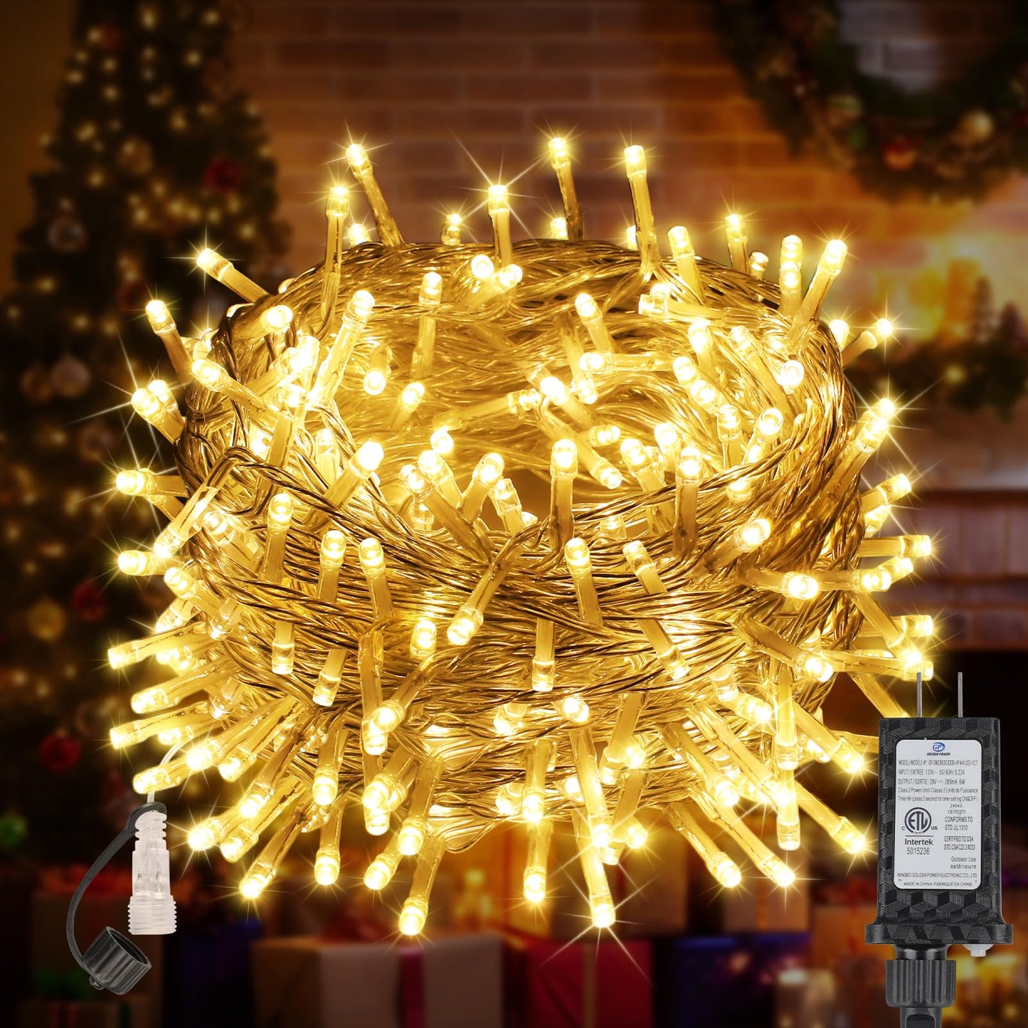 MGYIF 100FT 300 LED Christmas Lights Plug in,Outdoor Indoor Waterproof Fairy Lights with Timer and 8 Modes, Connectable Christma