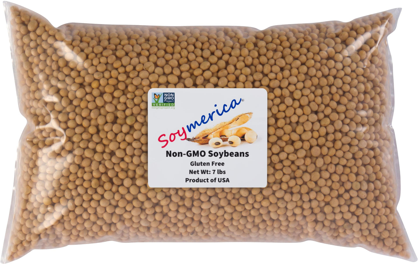 Soymerica Non-GMO Soybeans - 7 Lbs. Identity Preserved (IP). Great for Soy Milk and Tofu. 100% Product of USA. Non-GMO Project V