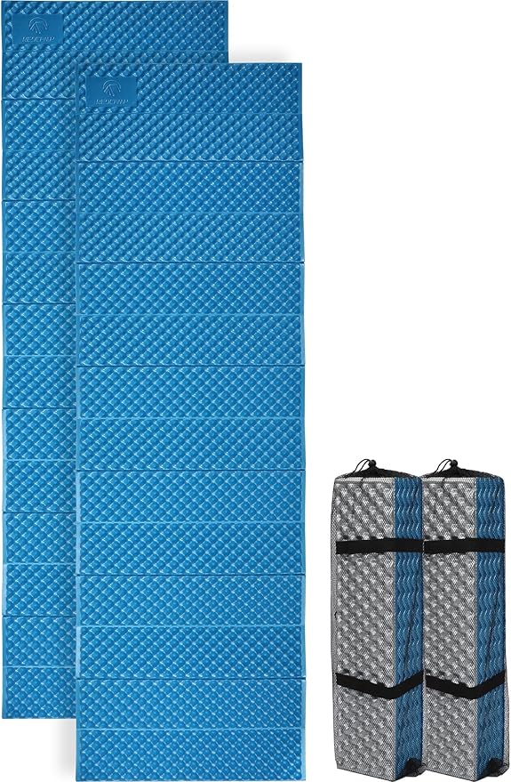REDCAMP Foldable Foam Camping Pads for Sleeping, Waterproof Closed Cell Foam Camping Sleeping Pad - Ultra-Lightweight for Hiking & Backpacking, R-2.1 Insulated, Royal Blue/Grey/Green/Brown/Khaki