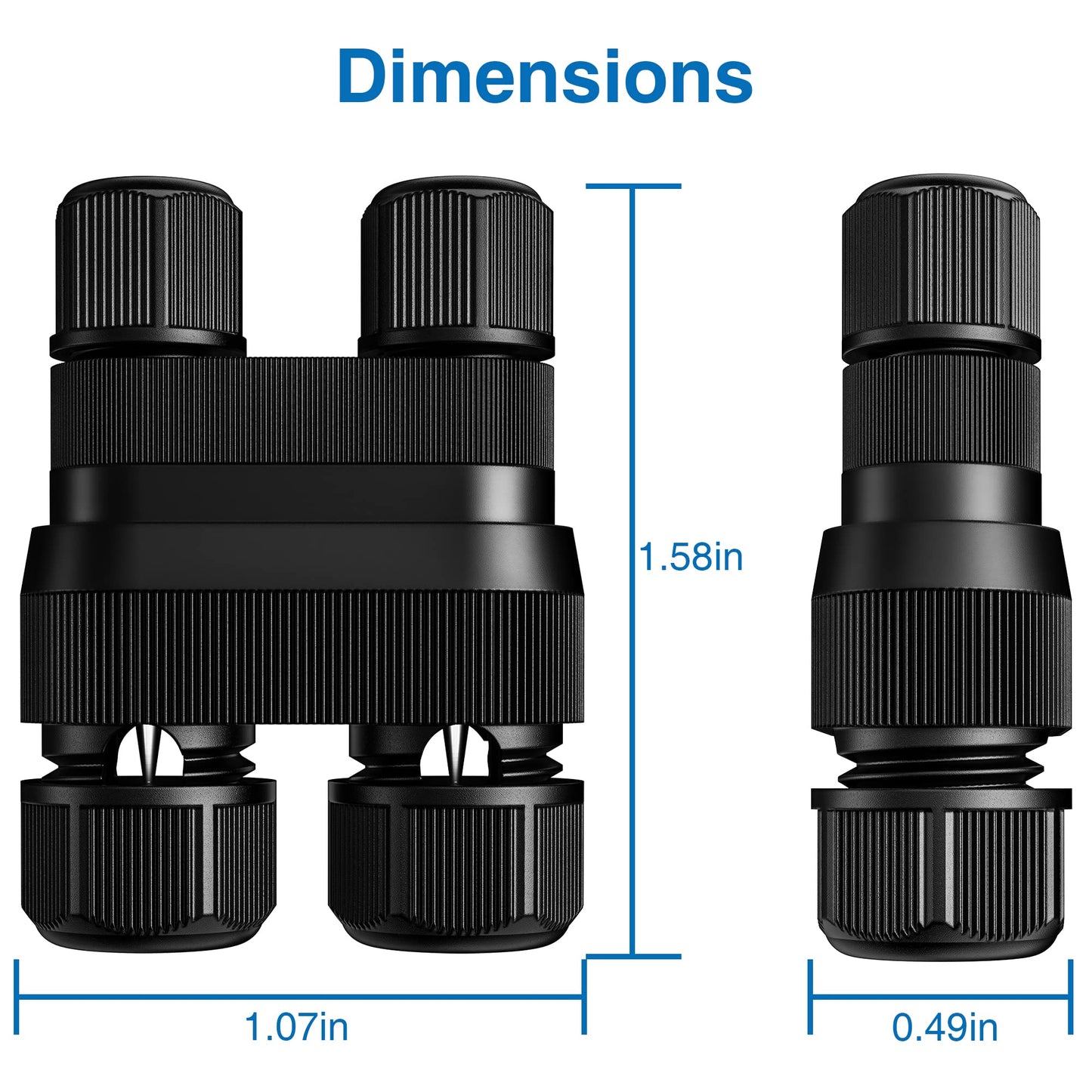 Sunvie Low Voltage Fastlock2 Waterproof Wire Connector 12-18 Gauge For Landscape Lights, 8 Pack