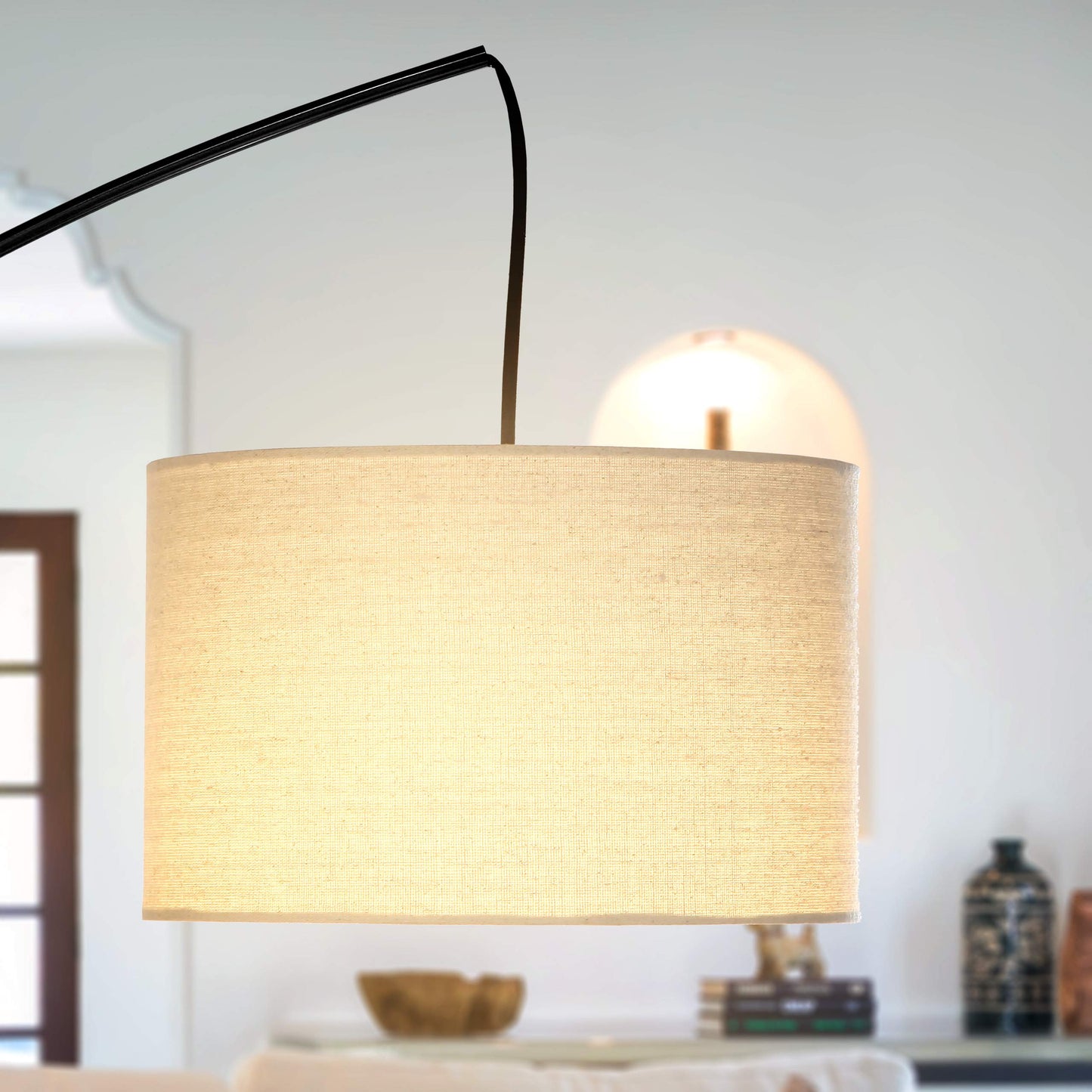 Brightech Trilage Arc Floor Lamp - Multi Head Black Tree Lamp For Living Room & Bedroom, Model 3Y-7I6N-Jpoq