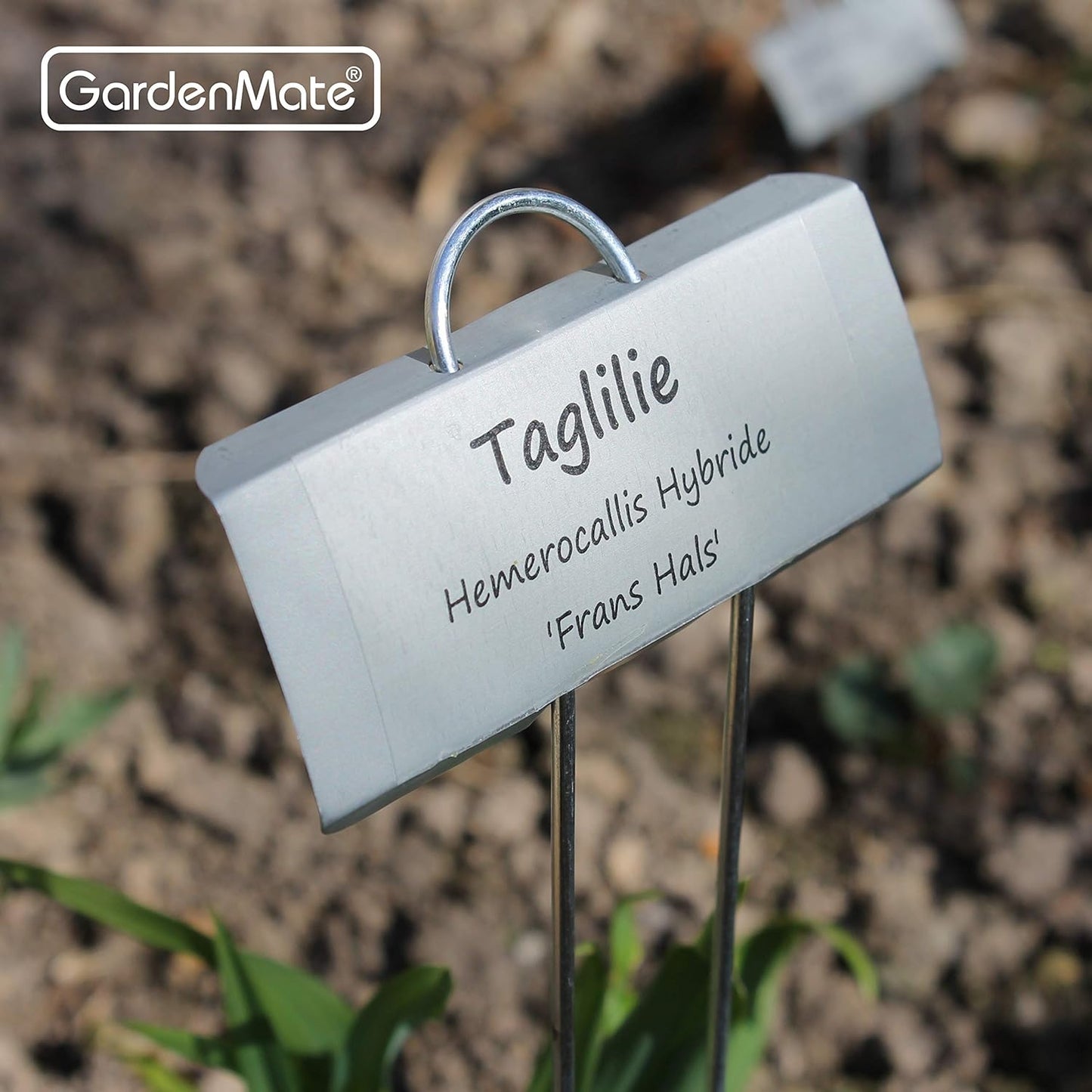 GardenMate 25-Pack Weatherproof Large Zinc Metal Plant Labels, Height 11.5", Label Area 3 1/2 x 1 1/4"