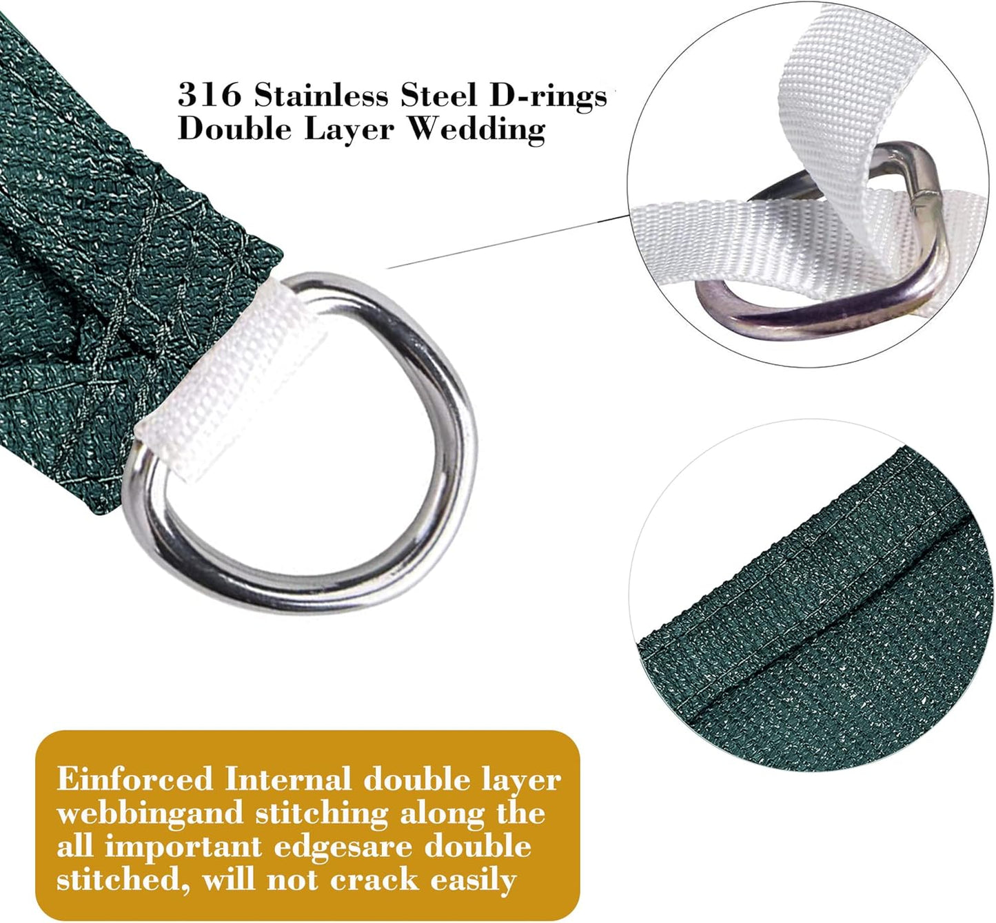 5' x 23' Green Rectangle Sun Shade Sail SSP1212 Canopy Durable Fabric UV Block Awning,We Make Custom Orders