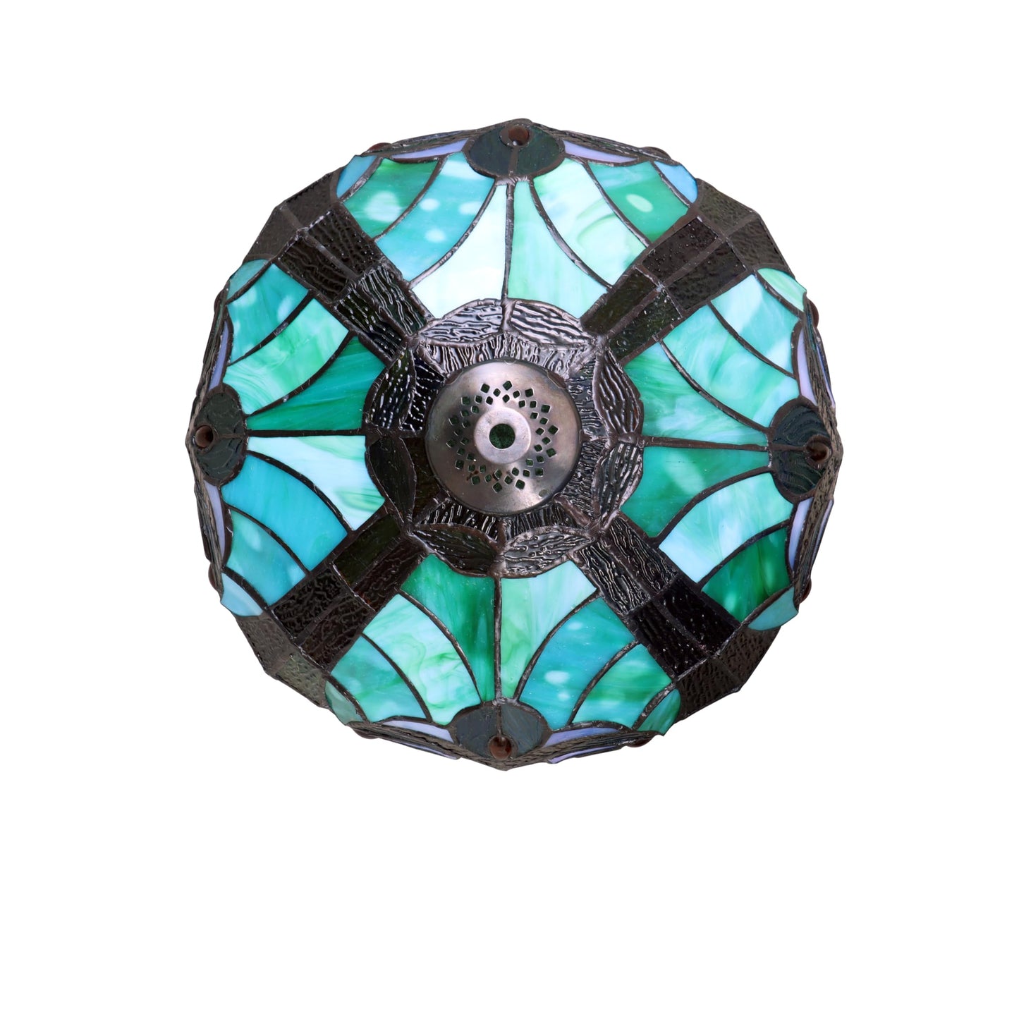 Chloe Lighting Tiffany-Style Table Lamp Antique Dark Bronze 1-Light 12in Shade Multicolor Model CH18780VG12-TL1