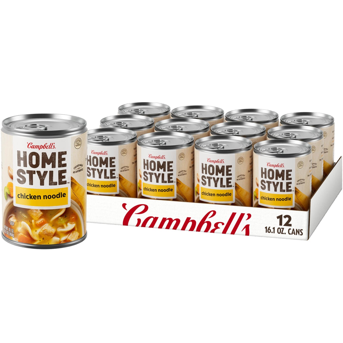 Campbell s Homestyle Chicken Noodle Soup, 16.1 OZ Can (Pack of 12)