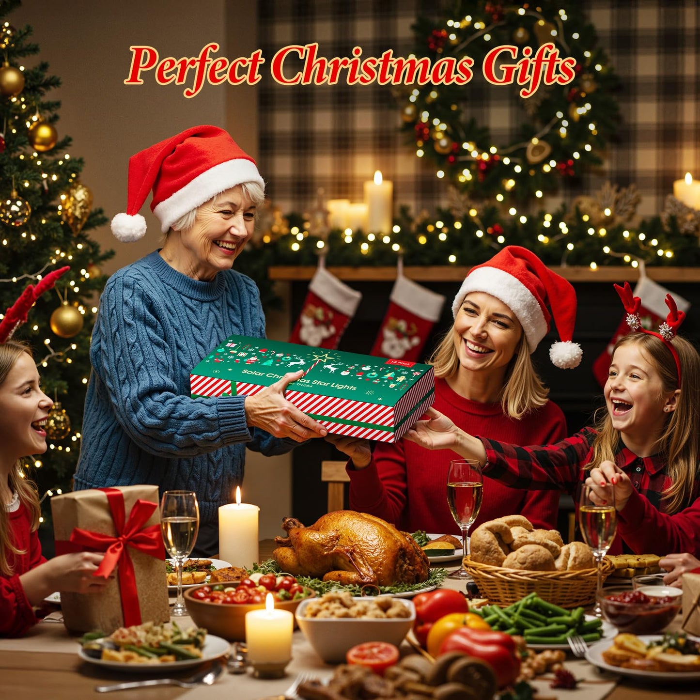 12 Pack Christmas Decorations Outdoor Twinkling Big Star Solar Christmas Lights With 180 Bright Led And 10 Lighting Modes Warm White Waterproof Xmas Decor For Pathway Yard