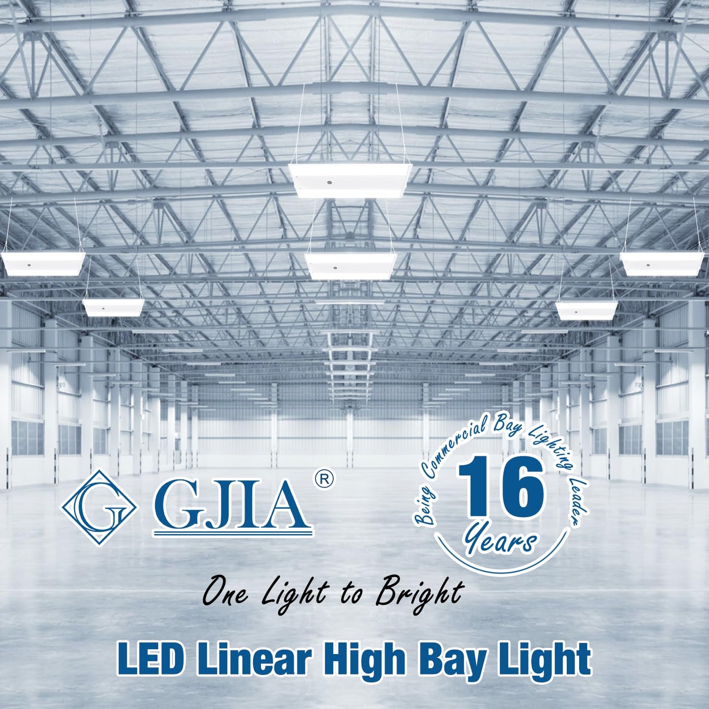 G Gjia Led Linear High Bay Light 4-Pack 300W 45000Lm 0-10V Dimmable 5000K Daylight Adjustable High Bay Led Shop Lights Lighting Fixtures For Garage Warehouse Workshop Ul