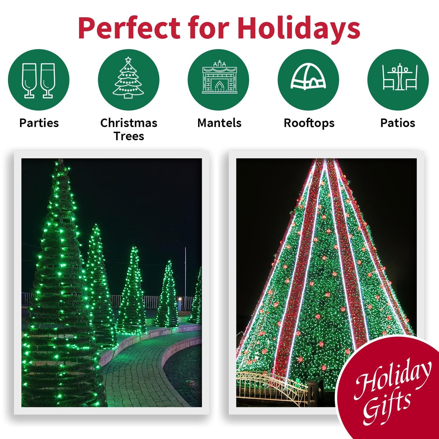 Lamphome Green St PatrickS Day Decorations Lights 100 Count 19.6 Feet Incandescent Bulb Mini String Lights For Indoor Christmas Tree Garland Birthday Wedding Party Festival Decoration White Wire