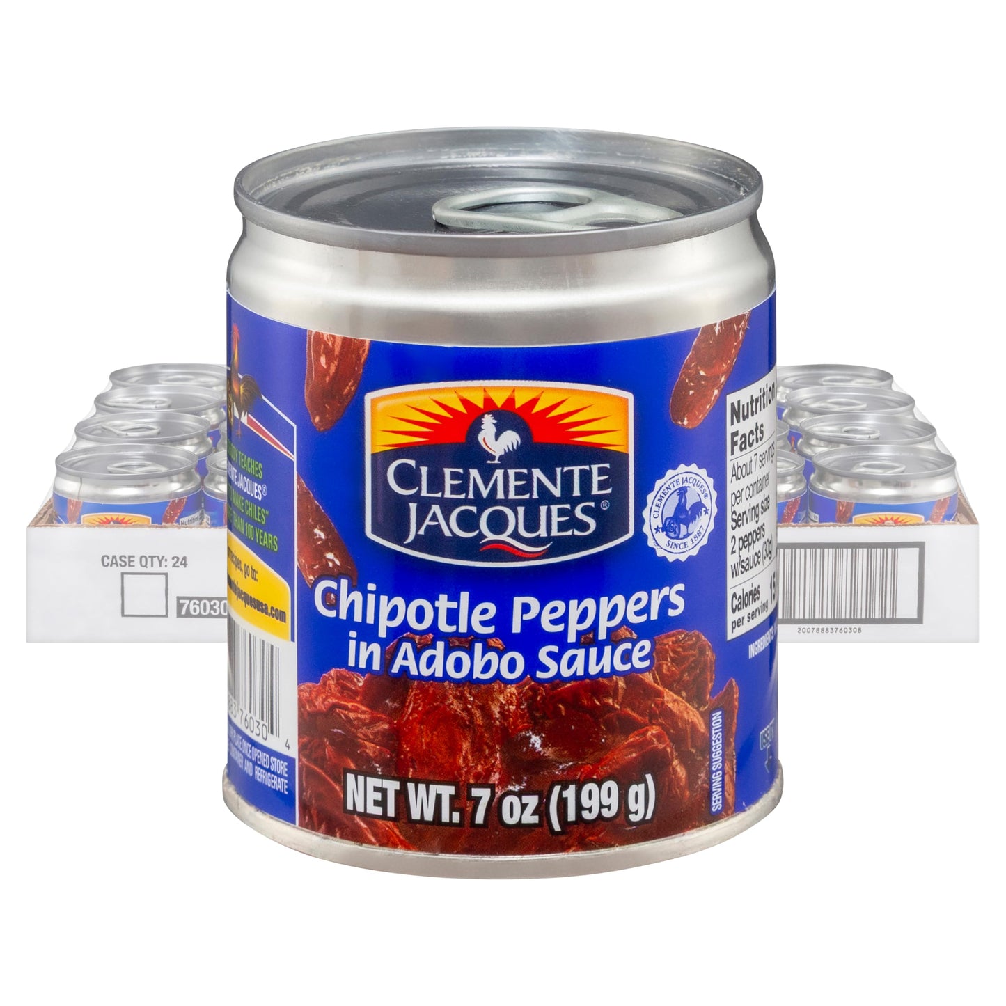 Clemente Jacques Chipotle Peppers in Adobo Sauce 7 oz (Pack of 24)
