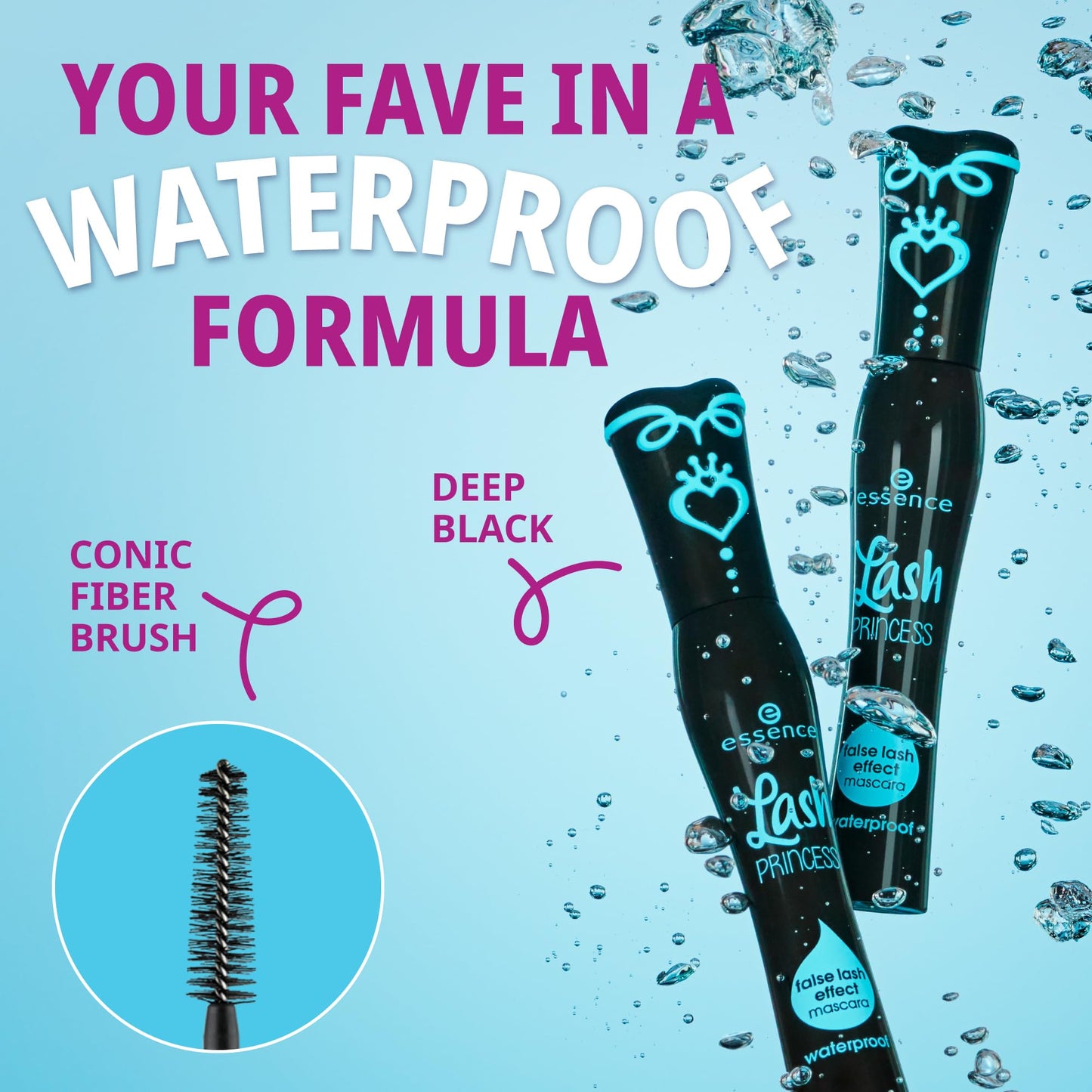 essence Lash Princess Mascara Holiday Gift Set | 4 Vegan & Cruelty-Free Mascaras | False Lash Effect, Waterproof, Primer, Curl &