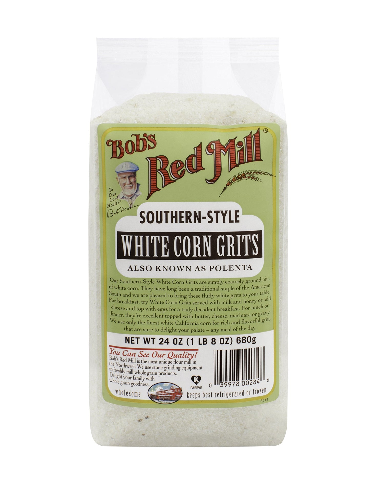 Bobs Red Mill White Corn Grits/Polenta, 24 Ounce, Pack of 1